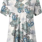 U.Vomade Women's Plus Size Tops Short Sleeve Blouses Flowy Summer Tunic Tops M-4X